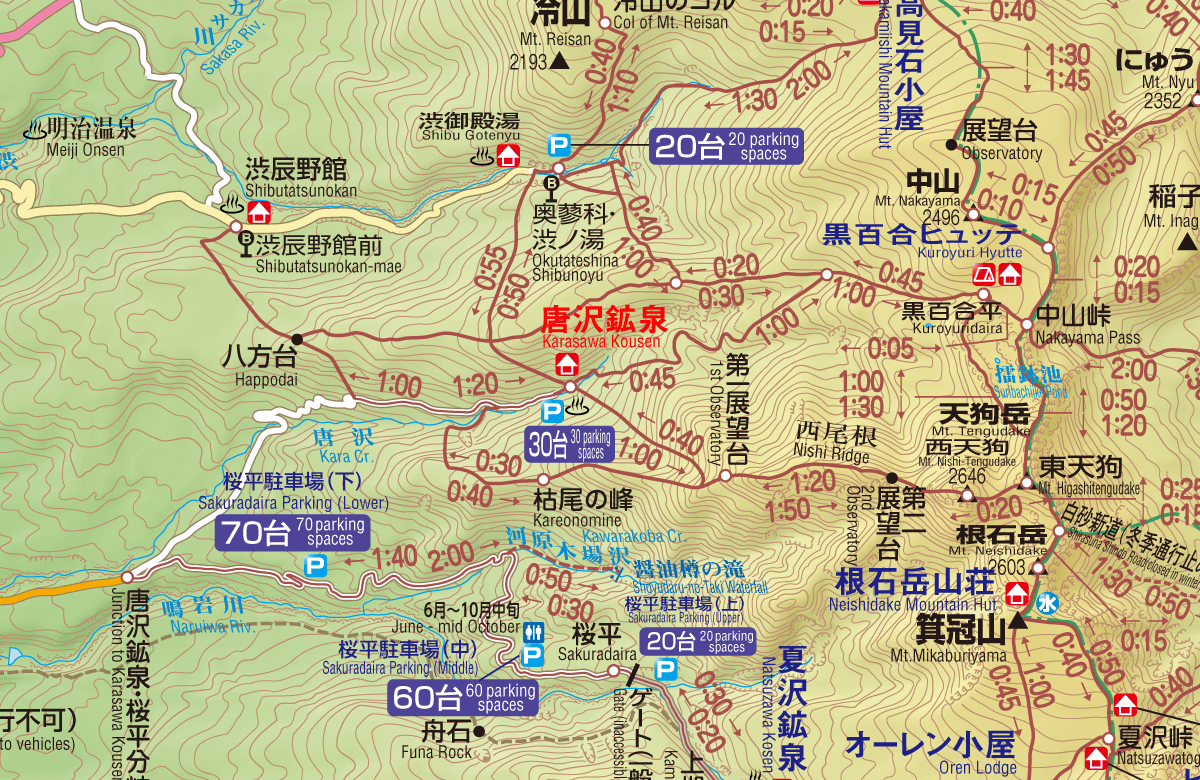 八ヶ岳名湯　唐沢鉱泉のアクセスマップ
